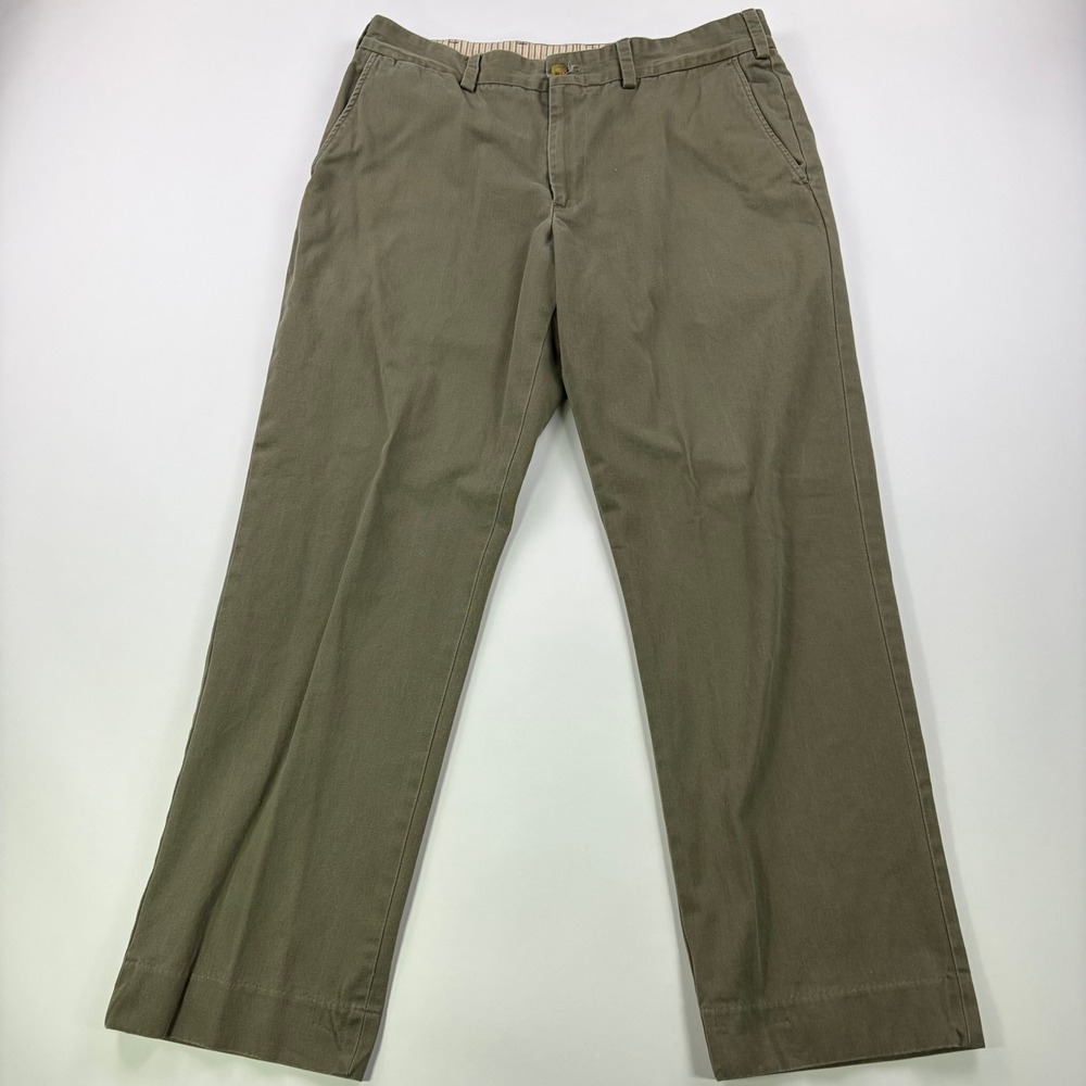 Bills Khakis M3 Trim Fit Chinos Mens 34 Olive Green Made in USA Vintage Pants